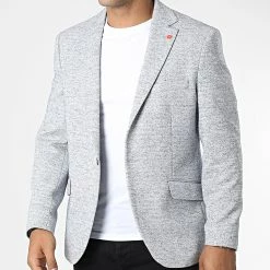 Coupon ✨ Veste Blazer K018 Gris Clair de Mackten 😀 -Promos Mackten Magasin mackten 325972 K018 GRIS 20220704T155843 03