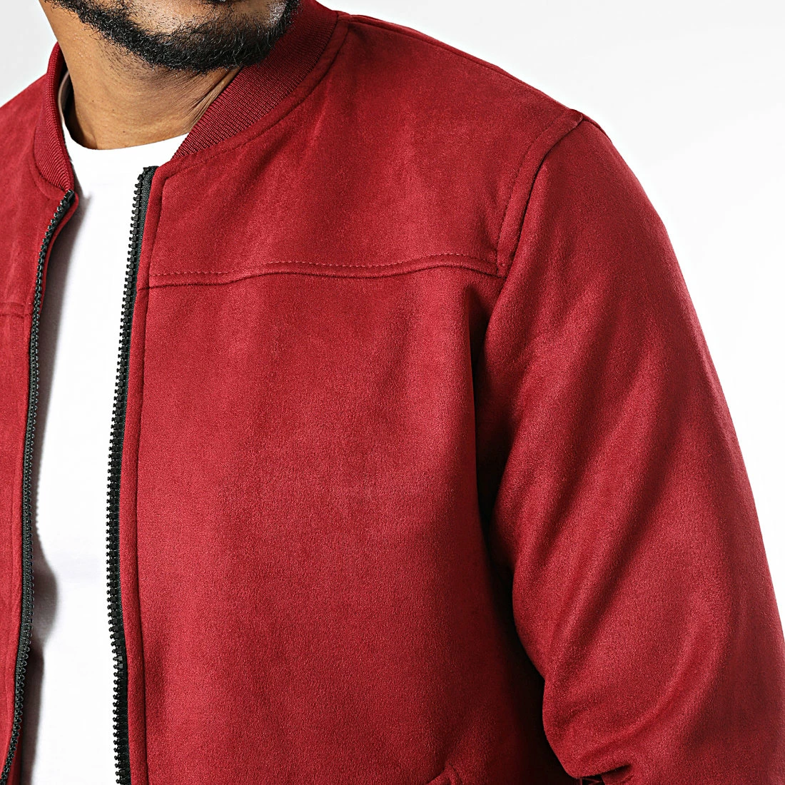 Meilleur prix 🎉 Veste Suedine MKTS04 Bordeaux de Mackten ✨ 4 Meilleur prix 🎉 Veste Suedine MKTS04 Bordeaux de Mackten ✨ – Image 2