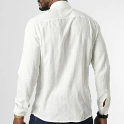 Grosses soldes 😍 Chemise Manches Longues ML602EC Blanc Cassé de Mackten 💯 -Promos Mackten Magasin mackten 335035 ML602EC 20220905T155816 04