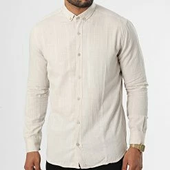 De gros 🧨 Chemise Manches Longues ML602 Beige de Mackten 🔔