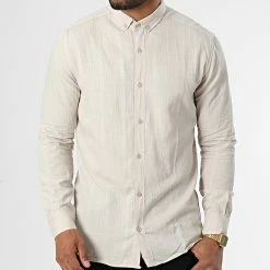 De gros 🧨 Chemise Manches Longues ML602 Beige de Mackten 🔔 -Promos Mackten Magasin mackten 335038 ML602BE 20220906T095651 03
