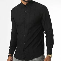 De gros 🎉 Chemise Manches Longues ML602 Noir de Mackten 🤩