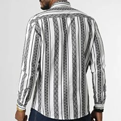 Top 10 🤩 Chemise Manches Longues A Rayures ML603 Noir Blanc de Mackten 🧨 -Promos Mackten Magasin mackten 335060 ML603N 20220905T155834 04