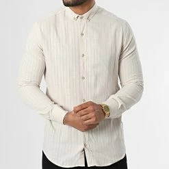 Top 10 🎁 Chemise Manches Longues ML606 Beige de Mackten 🤩 -Promos Mackten Magasin mackten 335062 ML606BE 20220906T095626 03