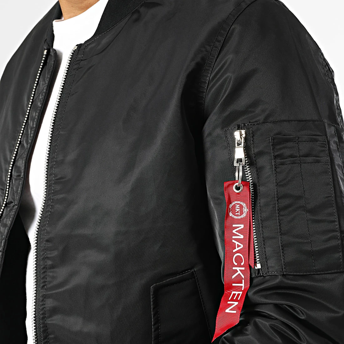 Budget 🎁 Veste Bomber MKB101 Noir de Mackten 🔥 4 Budget 🎁 Veste Bomber MKB101 Noir de Mackten 🔥 – Image 2