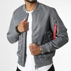 Le moins cher ⌛ Veste Bomber MKB101 Gris de Mackten ⭐