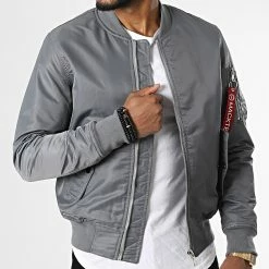 Le moins cher ⌛ Veste Bomber MKB101 Gris de Mackten ⭐ -Promos Mackten Magasin mackten 337108 MKB101 GREY 20220916T160159 03
