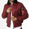Offres 🎁 Veste Bomber Col Fourrure MKB31 Bordeaux de Mackten 🛒 -Promos Mackten Magasin mackten 337110 MKB31 BURGUNDY 20220916T160016 01