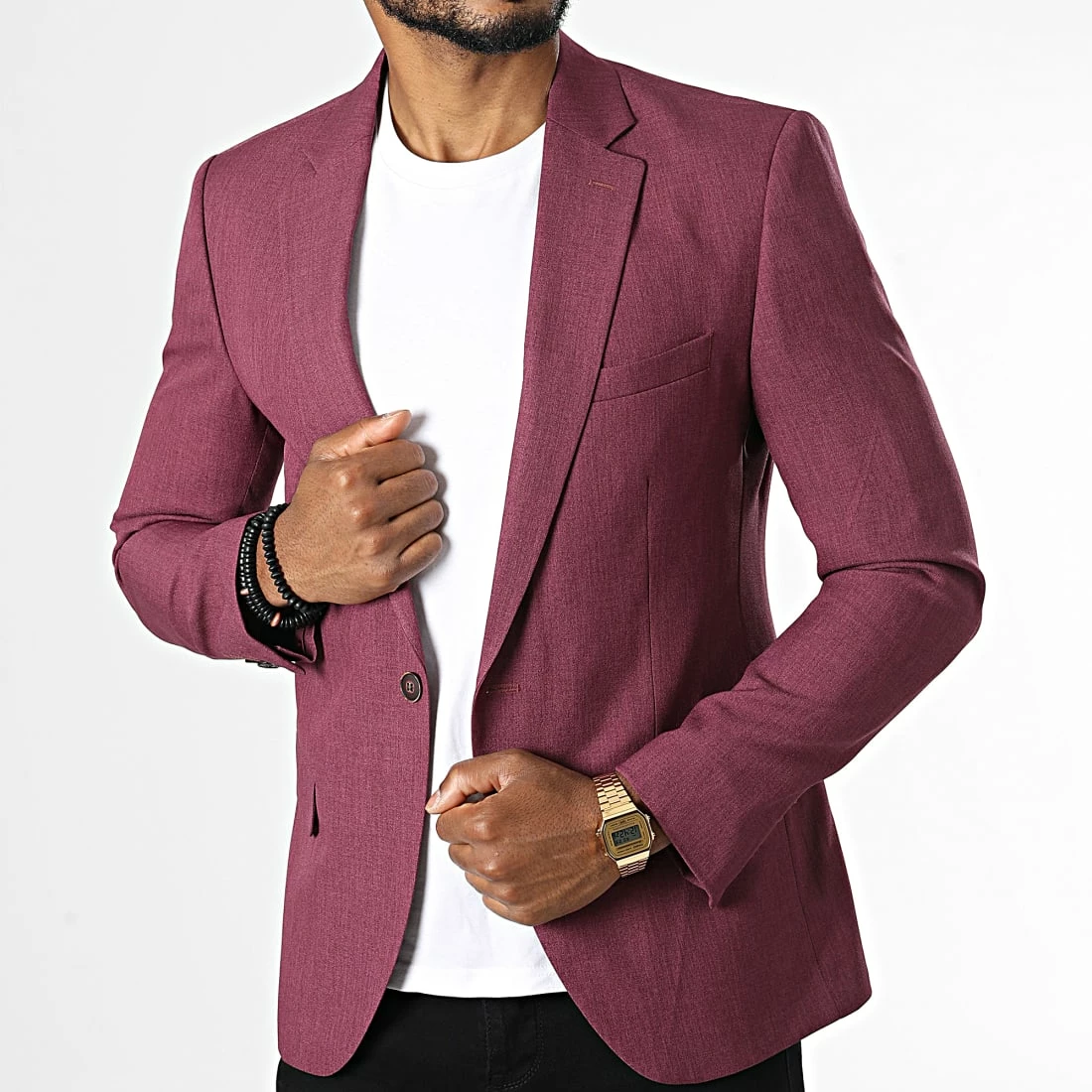Le moins cher 😉 Veste Blazer 1031 Bordeaux Chiné de Mackten ✔️ 3 Le moins cher 😉 Veste Blazer 1031 Bordeaux Chiné de Mackten ✔️