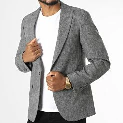 Les meilleures critiques de 🔔 Veste Blazer 654 Gris Anthracite Chiné de Mackten ⭐
