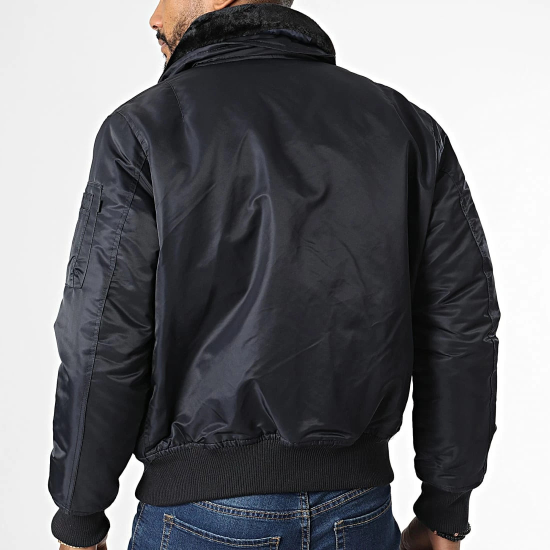 Meilleure affaire ⌛ Veste Bomber Col Fourrure MKB31 Bleu Marine de Mackten 😀 6 Meilleure affaire ⌛ Veste Bomber Col Fourrure MKB31 Bleu Marine de Mackten 😀 – Image 4