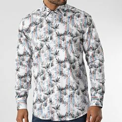 Nouveau 🛒 Chemise Manches Longues Floral M6601-1 Blanc de Mackten 😍 -Promos Mackten Magasin mackten 343077 M6601 1 20221020T142722 03