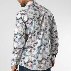 Nouveau 🛒 Chemise Manches Longues Floral M6601-1 Blanc de Mackten 😍 -Promos Mackten Magasin mackten 343077 M6601 1 20221020T142723 04