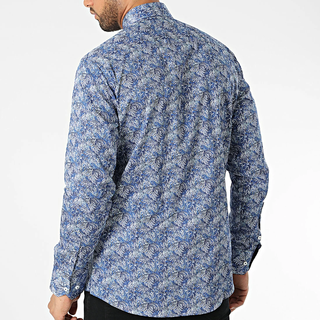 Meilleure vente 🌟 Chemise Manches Longues Floral M6601-1 Bleu Marine de Mackten ✔️ 6 Meilleure vente 🌟 Chemise Manches Longues Floral M6601-1 Bleu Marine de Mackten ✔️ – Image 4