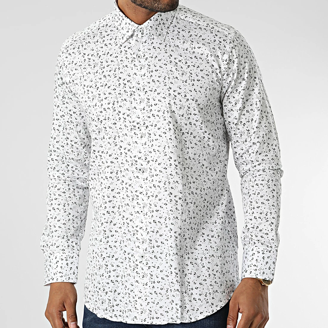 Sortie 🥰 Chemise Manches Longues Floral M6601-8 Blanc de Mackten 🧨 2 Sortie 🥰 Chemise Manches Longues Floral M6601-8 Blanc de Mackten 🧨