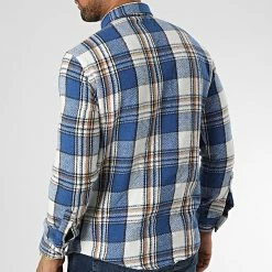 Grosses soldes 😉 Chemise Manches Longues A Carreaux Dessen20 Bleu Blanc de Mackten 👏 -Promos Mackten Magasin mackten 343089 DESSEN20 20221013T152840 04