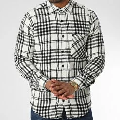 Meilleur prix 🥰 Chemise Manches Longues A Carreaux Dessen52 Blanc Noir de Mackten 🔥 -Promos Mackten Magasin mackten 343136 DESSEN52 20221013T152804 03