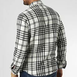 Meilleur prix 🥰 Chemise Manches Longues A Carreaux Dessen52 Blanc Noir de Mackten 🔥 -Promos Mackten Magasin mackten 343136 DESSEN52 20221013T152806 04