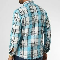 Budget ⭐ Chemise Manches Longues A Carreaux Dessen19 Bleu de Mackten 💯 -Promos Mackten Magasin mackten 343139 DESSEN19 20221013T152822 04