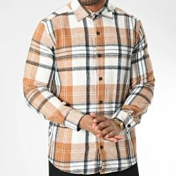 Budget 👏 Chemise Manches Longues A Carreaux Dessen12 Beige de Mackten 🤩 -Promos Mackten Magasin mackten 343142 DESSEN12 20221013T152142 03