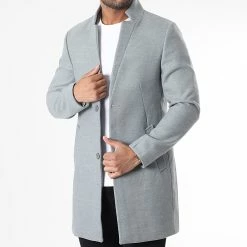 Coupon 👏 Manteau MK7011 Gris Chiné de Mackten ⭐