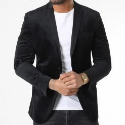 Promo 🎁 Veste Blazer Velours MKV Noir de Mackten ✔️ -Promos Mackten Magasin mackten 343176 MKV BLACK 20221013T155617 03