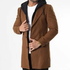 Le moins cher 🧨 Manteau Capuche MK5011 Marron de Mackten ✨