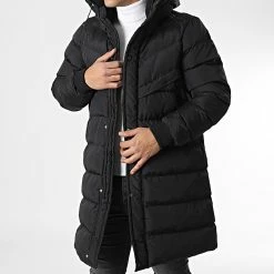 Coupon 🌟 Doudoune Longue A Capuche 1150 Noir de Mackten ❤️