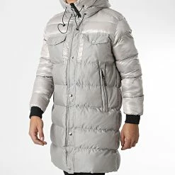 Le moins cher 🌟 Doudoune Longue A Capuche 22K41 Gris de Mackten ⭐ -Promos Mackten Magasin mackten 346752 22K41 GREY 20221108T151048 03