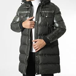 Remise 💯 Doudoune Longue A Capuche 22K41 Vert Kaki de Mackten 😍