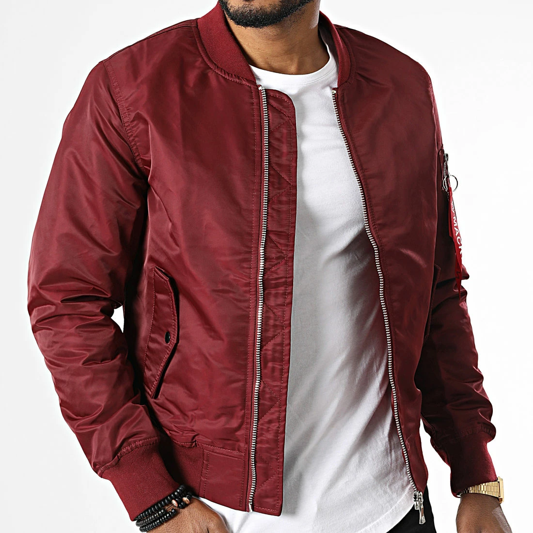 Grosses soldes 🔥 Veste Bomber MKB101 Bordeaux de Mackten ✨ 5 Grosses soldes 🔥 Veste Bomber MKB101 Bordeaux de Mackten ✨ – Image 3